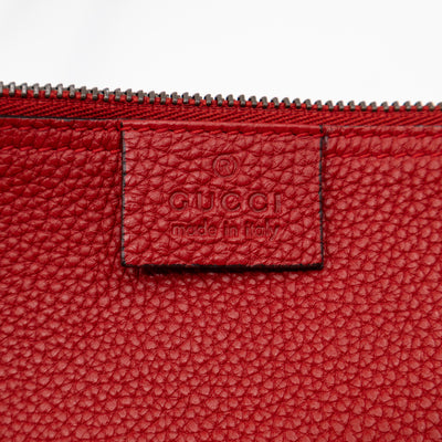 Small Jackie Soft Bucket Bag Red Leather