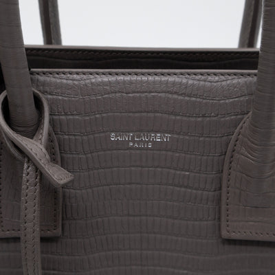 Sac de Jour Baby Gray Lizard Embossed Leather