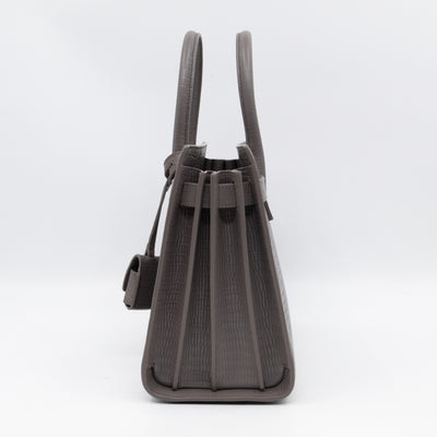 Sac de Jour Baby Gray Lizard Embossed Leather