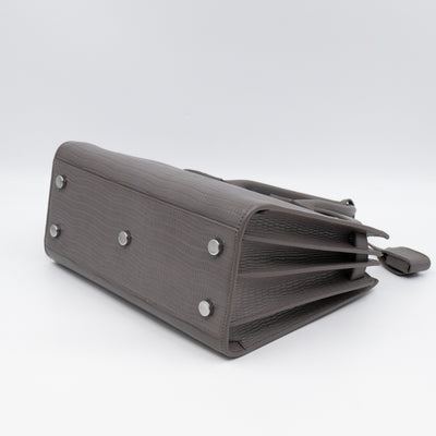 Sac de Jour Baby Gray Lizard Embossed Leather