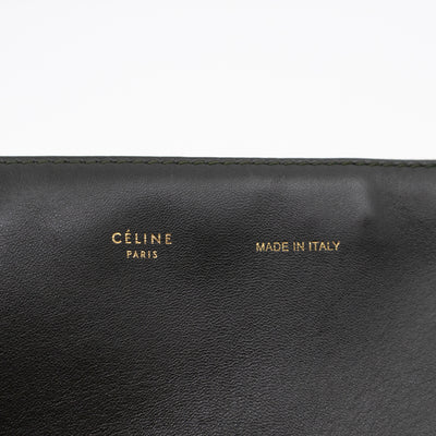 Soft Trio Zipped Bag Dark Green Leather