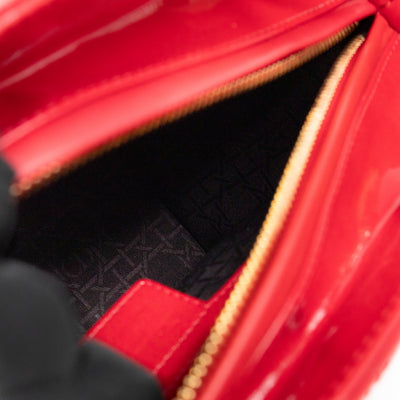 Lady Dior Medium Red Patent Leather