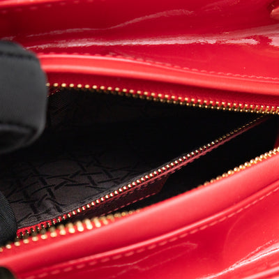 Lady Dior Medium Red Patent Leather