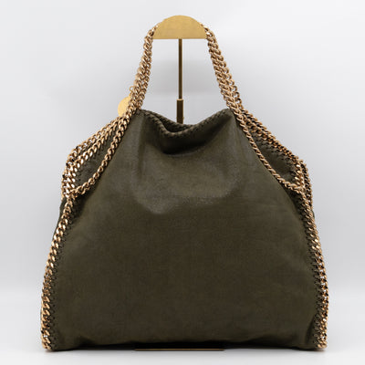 Falabella Fold Over Tote Olive Gold