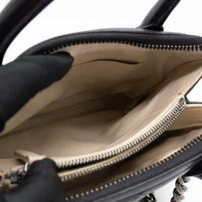 Small Boy Chained Tote Black Quilted Calfskin