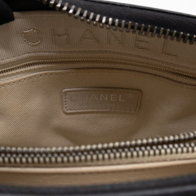 Small Boy Chained Tote Black Quilted Calfskin