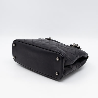 Small Boy Chained Tote Black Quilted Calfskin