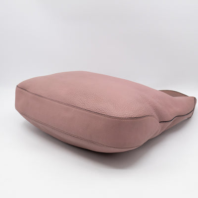 Jackie Large Hobo Bag Rosy Phard Leather