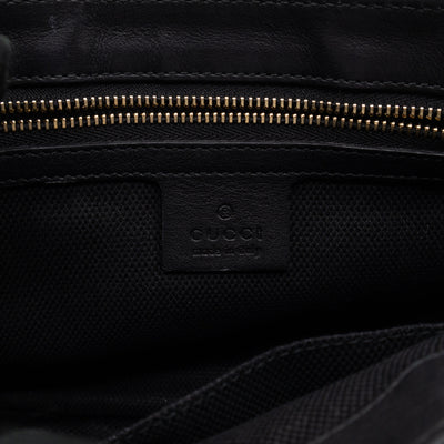 Soho Medium Flap Chain Bag Black Patent Leather