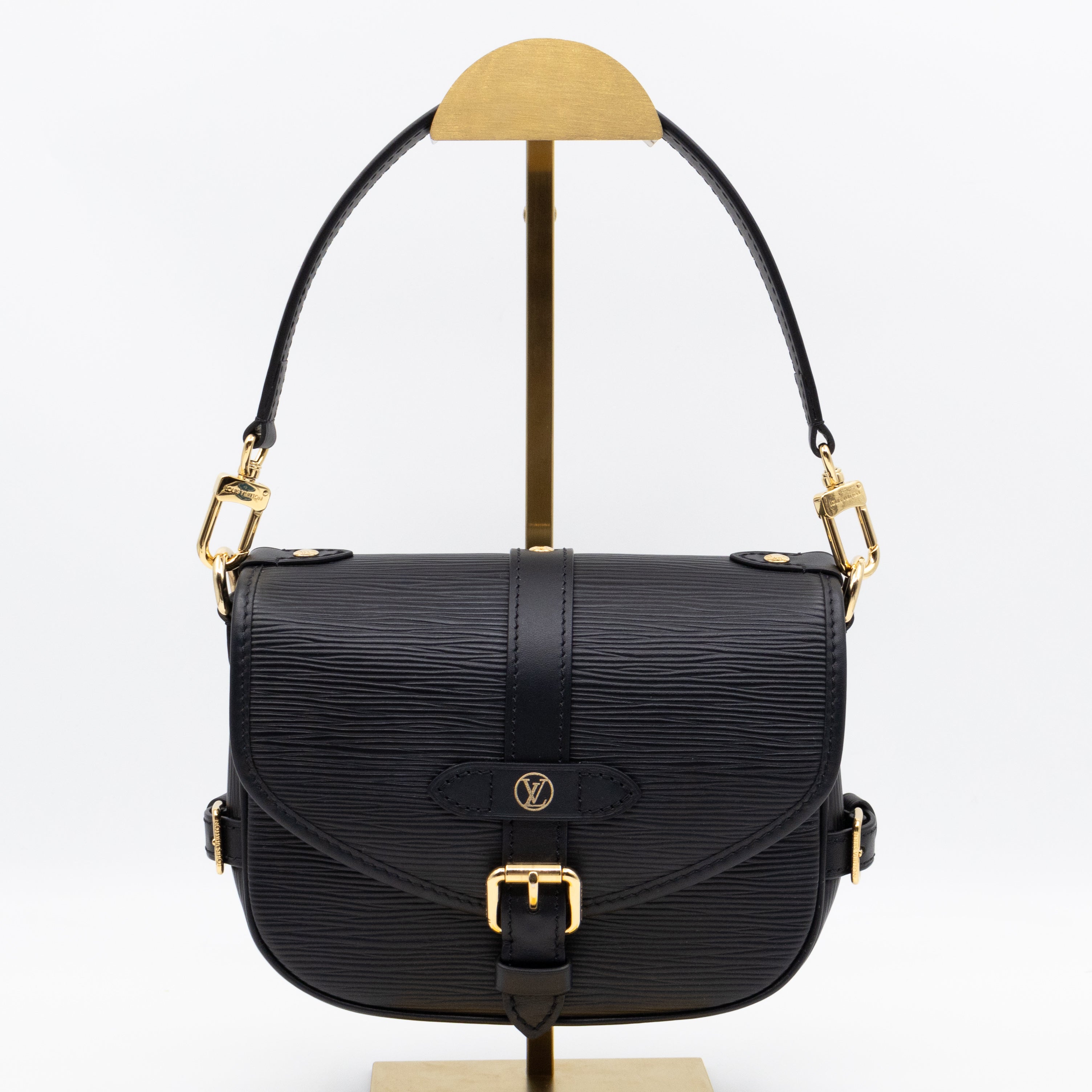 Saumur BB Black Epi Leather