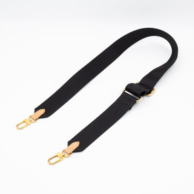 Bandoulière Shoulder Strap with Coin Purse Black Nylon