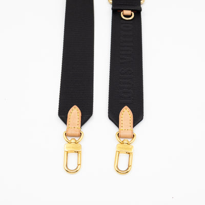 Bandoulière Shoulder Strap with Coin Purse Black Nylon