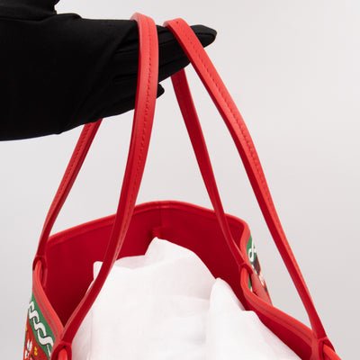 Large Carretto Printed Tote Red