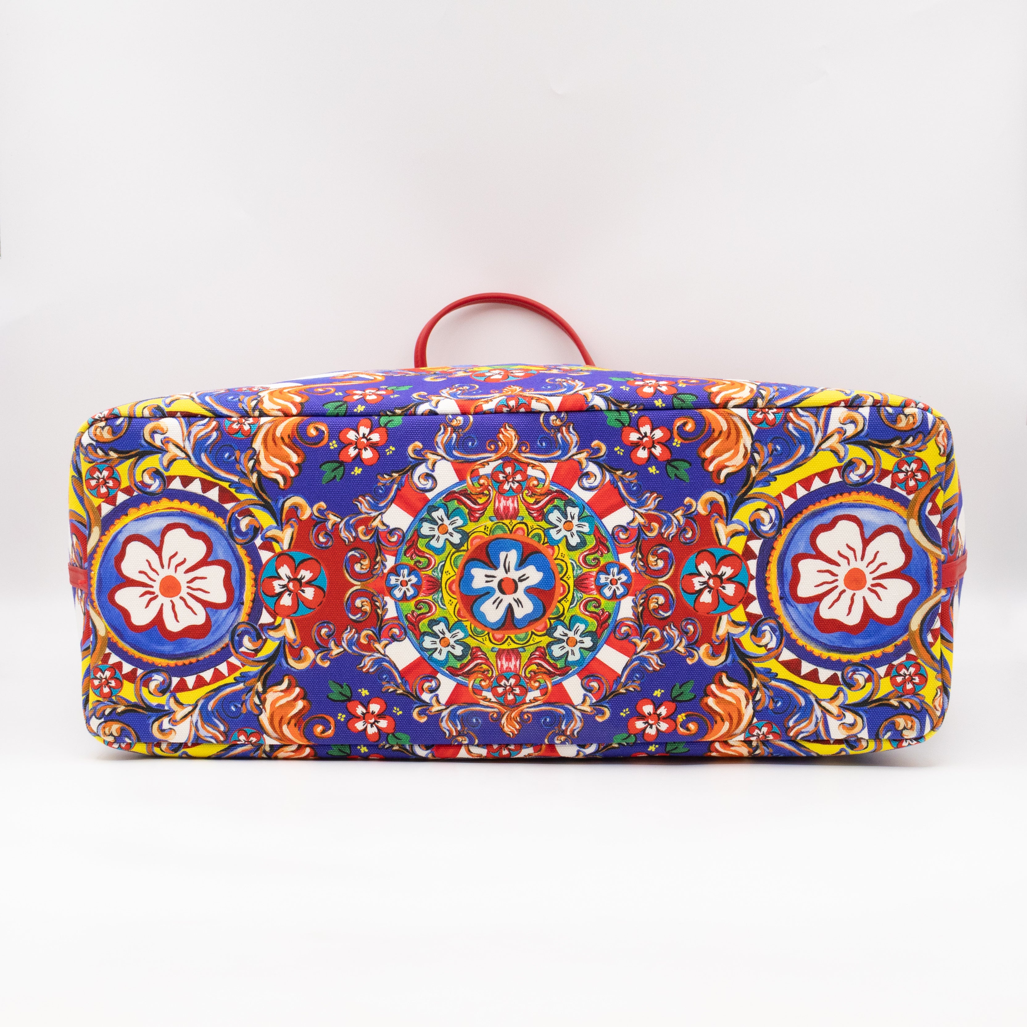 Large Carretto Printed Tote Red