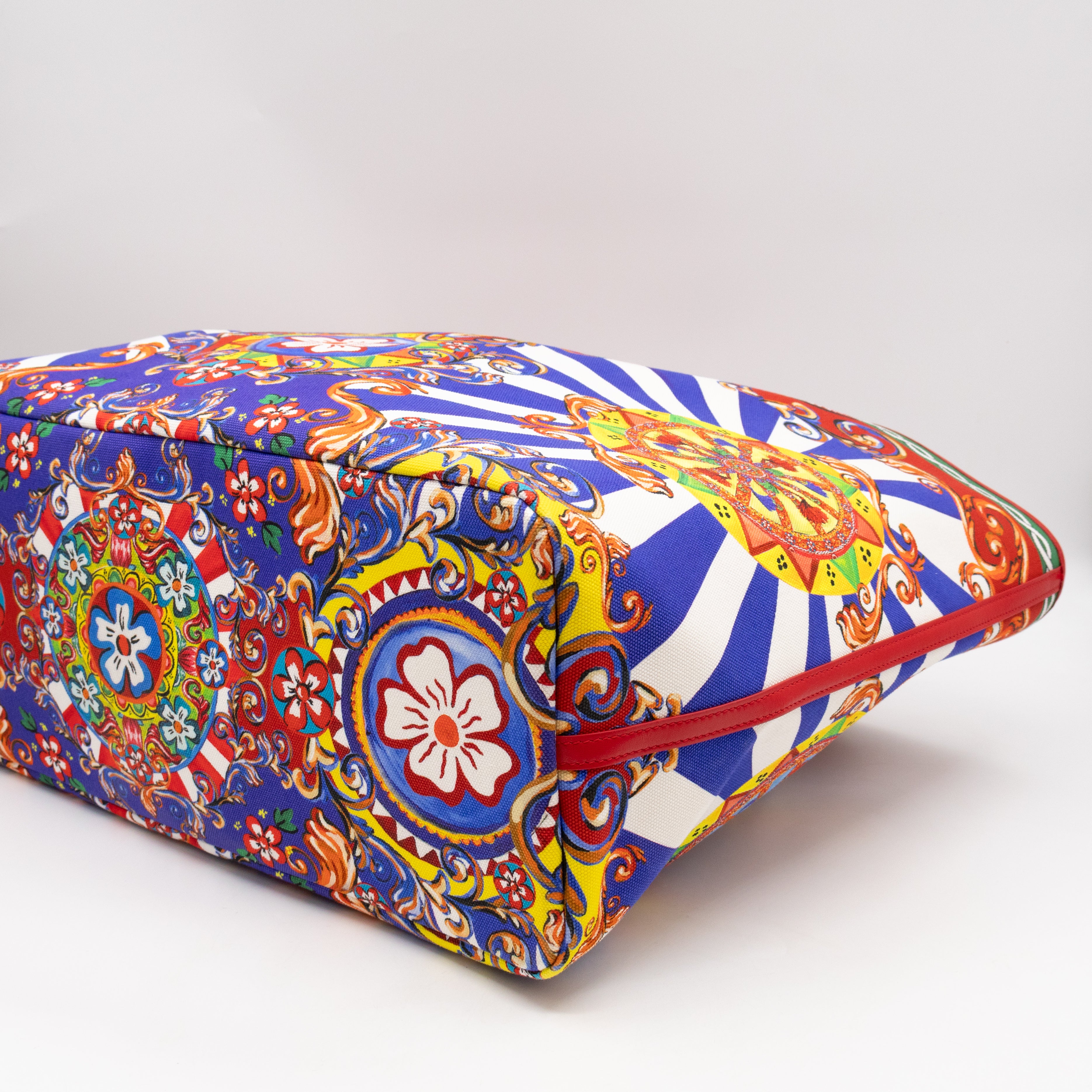 Large Carretto Printed Tote Red