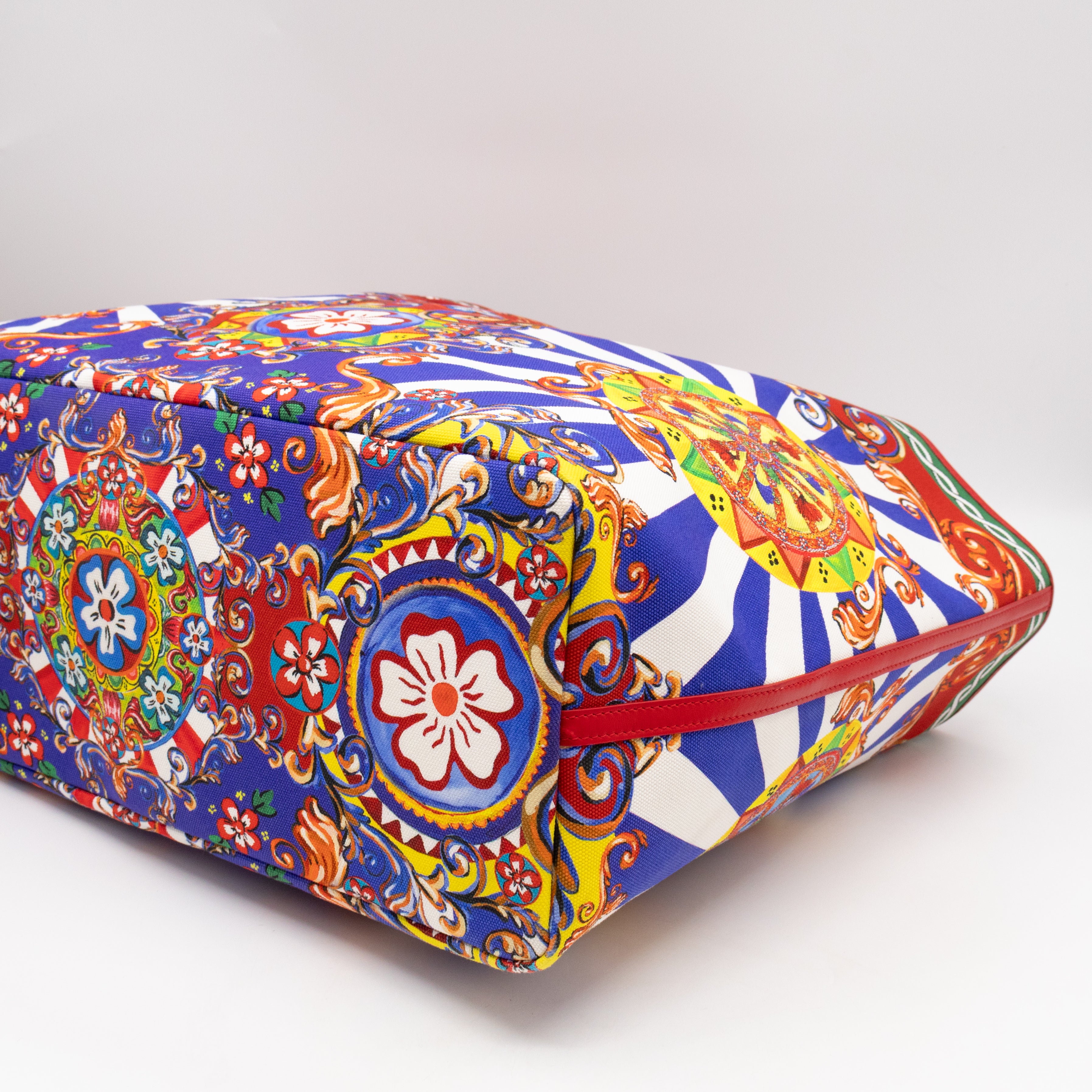 Large Carretto Printed Tote Red