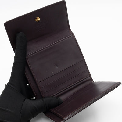 Elise Wallet Vernis Amarante