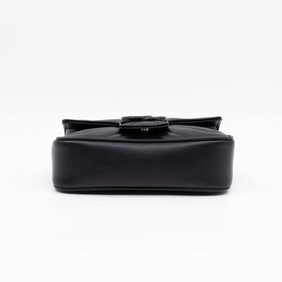 GG Marmont Chain Belt Bag Black Leather