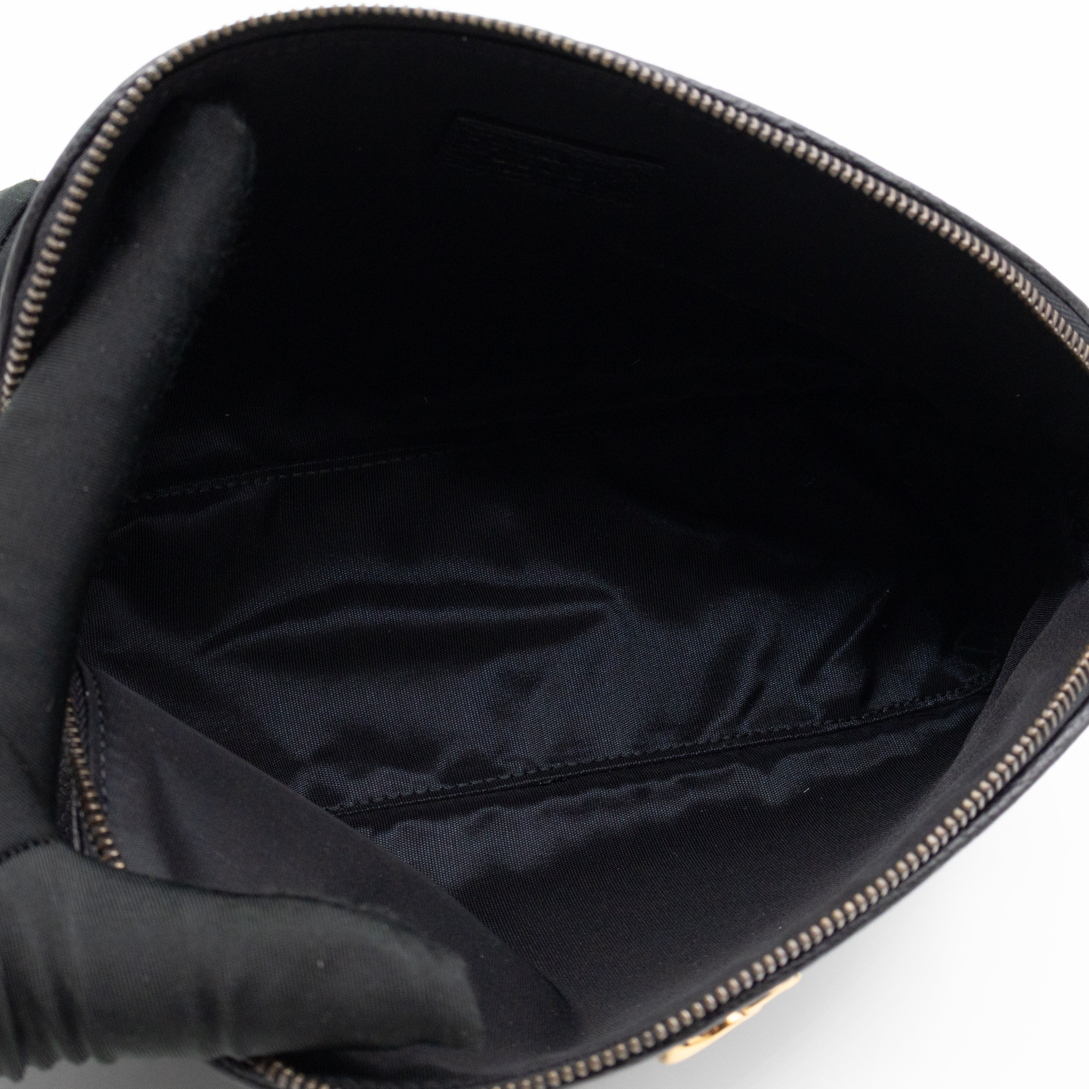 Bamboo Puller GG Beauty Case Black Leather