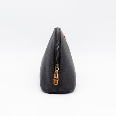 Bamboo Puller GG Beauty Case Black Leather