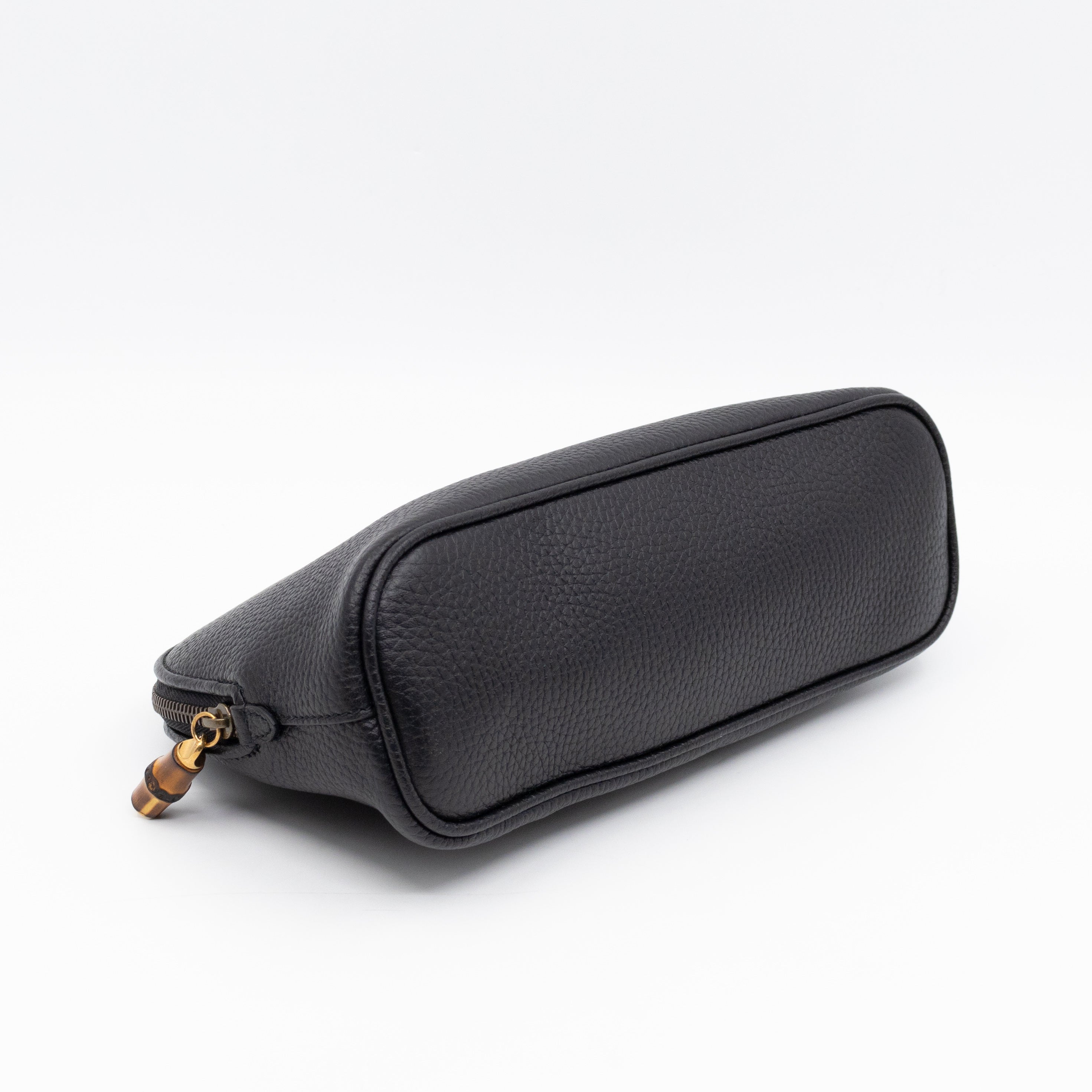 Bamboo Puller GG Beauty Case Black Leather