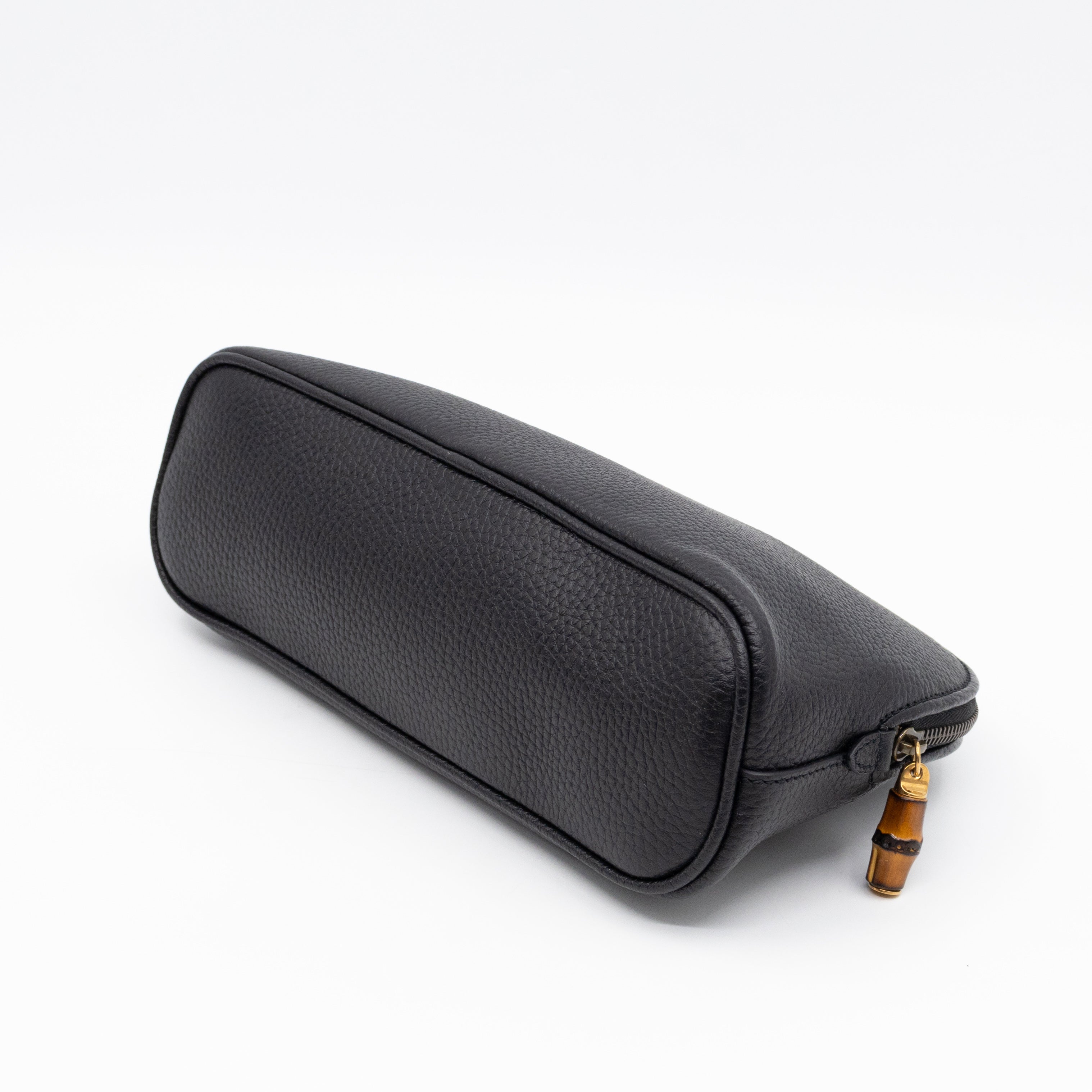Bamboo Puller GG Beauty Case Black Leather
