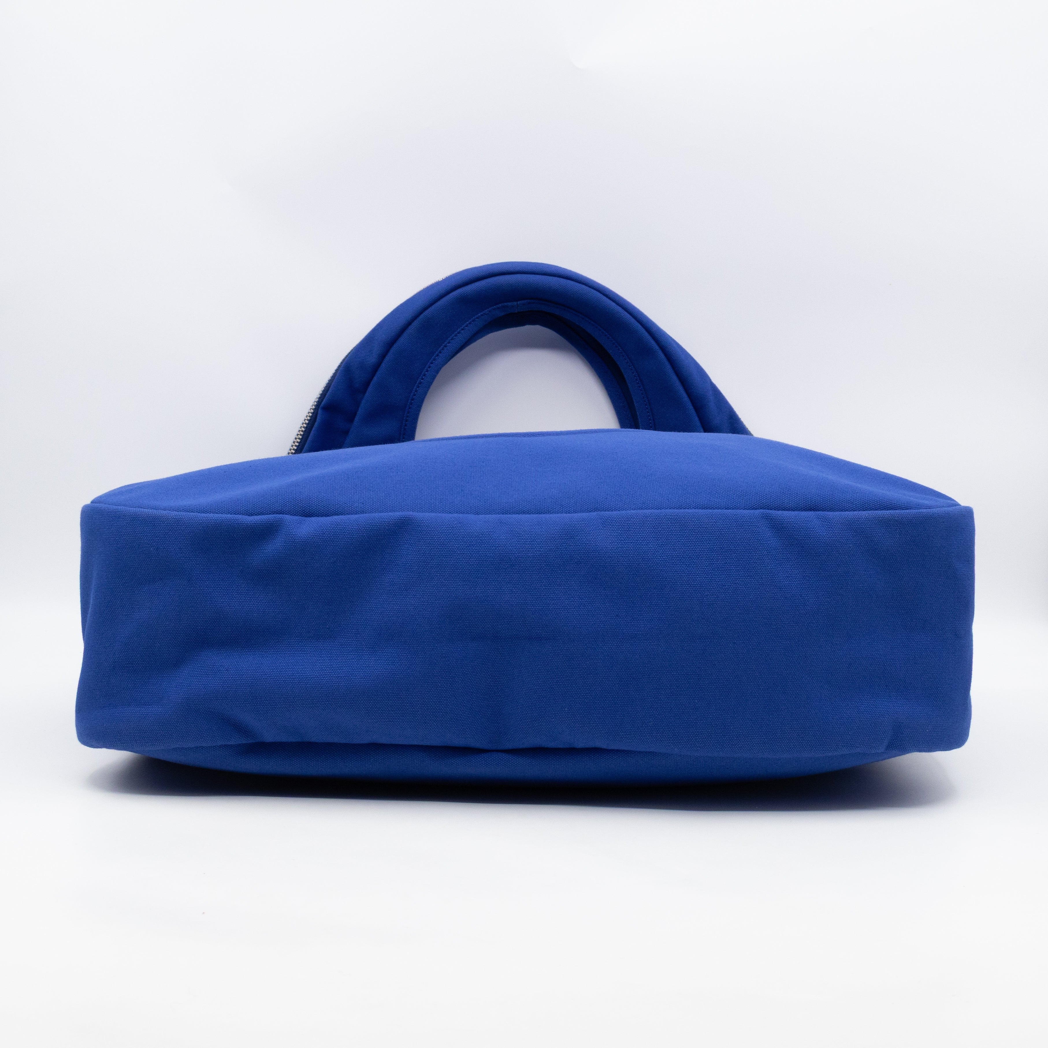 Canapa Logo Embossed Slouchy Tote Cobalto Canvas