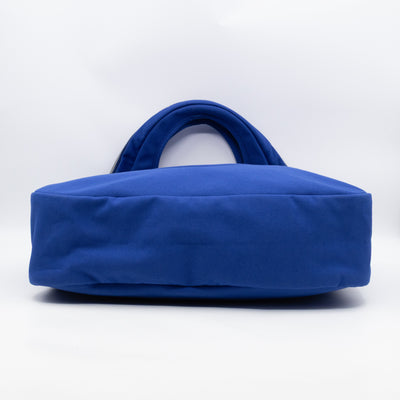 Canapa Logo Embossed Slouchy Tote Cobalto Canvas