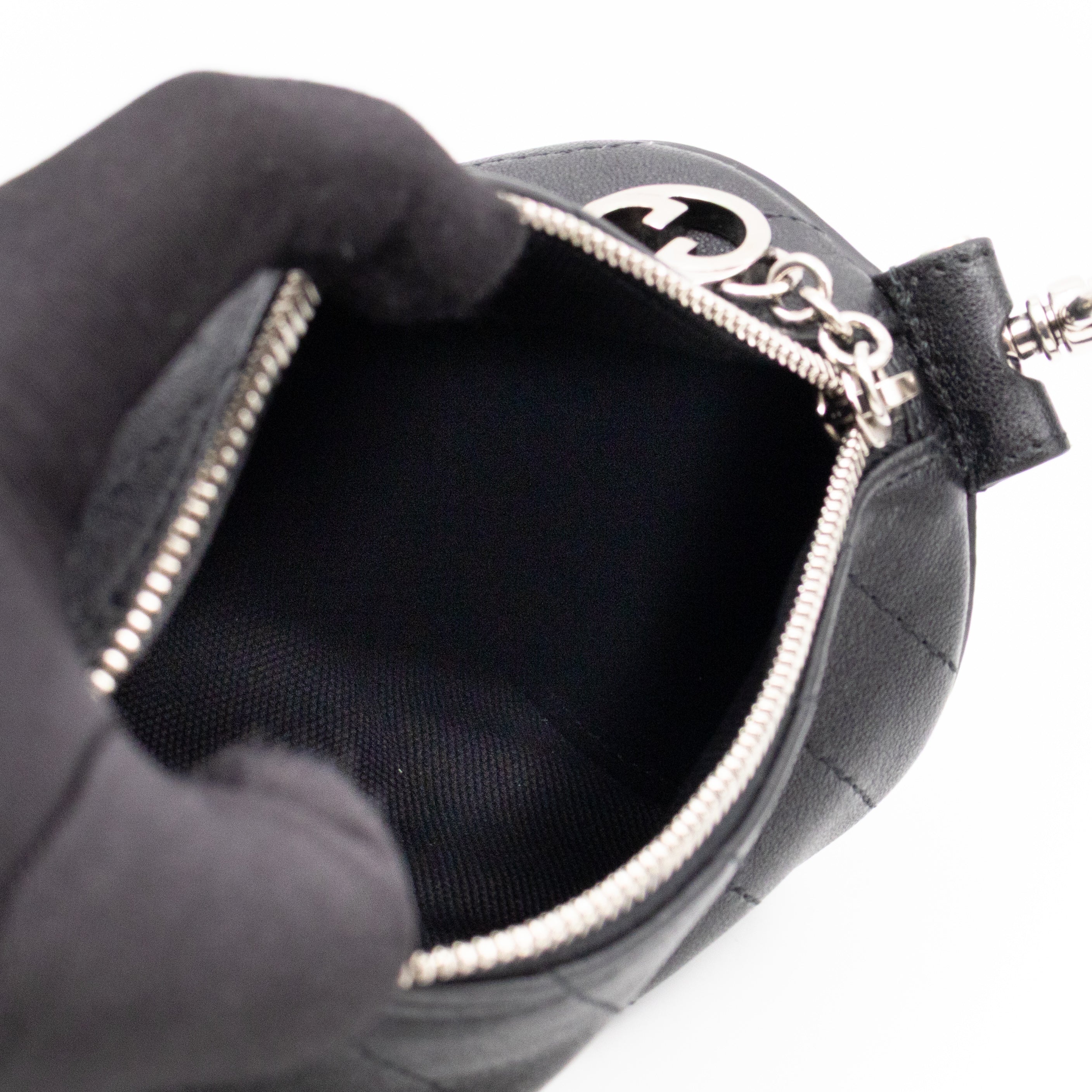 Mini Blondie Shoulder Bag Black Diagonal Quilted Leather
