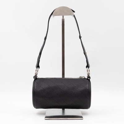 Mini Blondie Shoulder Bag Black Diagonal Quilted Leather
