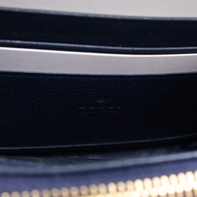 Blondie Medium Chain Wallet Bag Navy Leather
