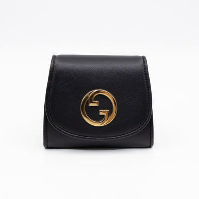 Blondie Medium Chain Wallet Bag Black Leather