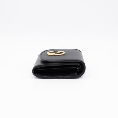 Blondie Medium Chain Wallet Bag Black Leather