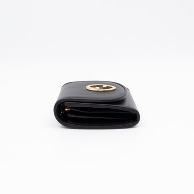 Blondie Medium Chain Wallet Bag Black Leather