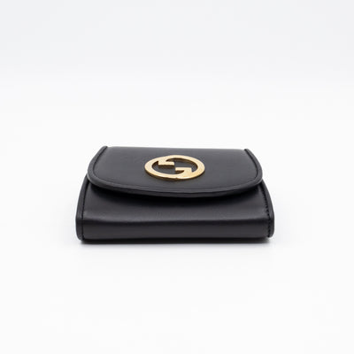 Blondie Medium Chain Wallet Bag Black Leather