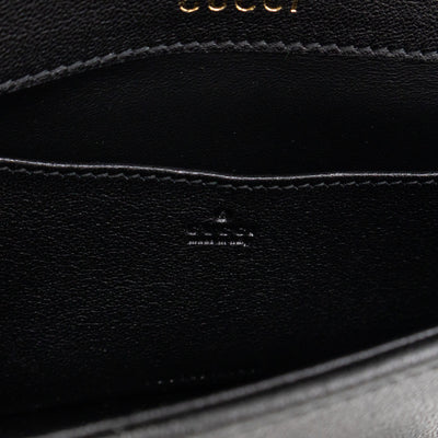 Horsebit 1955 Mini Shoulder Bag Black Leather Shearling