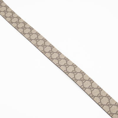 GG Marmont Wide Belt GG Supreme White Leather 85 cm