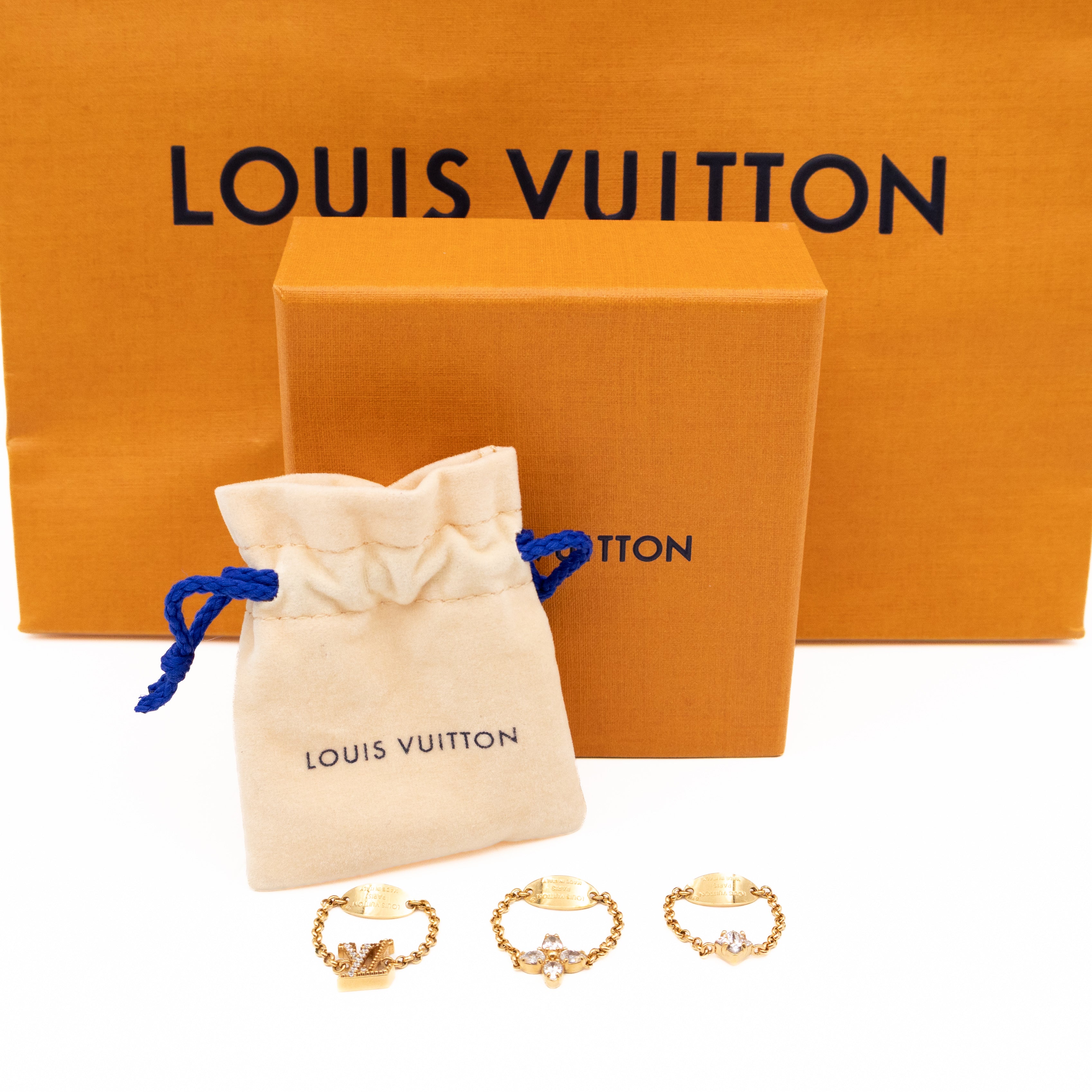 Lady LV Ring Set of 3 Rings Gold