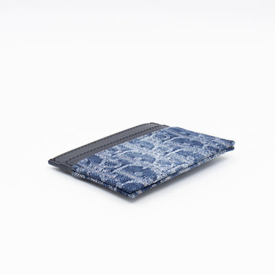 30 Montaigne Freesia Card Holder Blue Denim Dior Oblique Jacquard