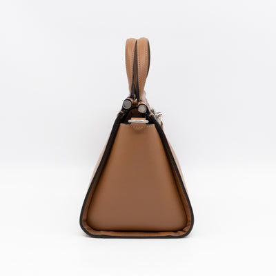 Iris Small Top Handle Stud Teak Smooth Calfskin