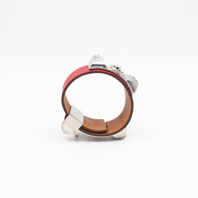 Collier de Chien Bracelet Silver & Red Leather