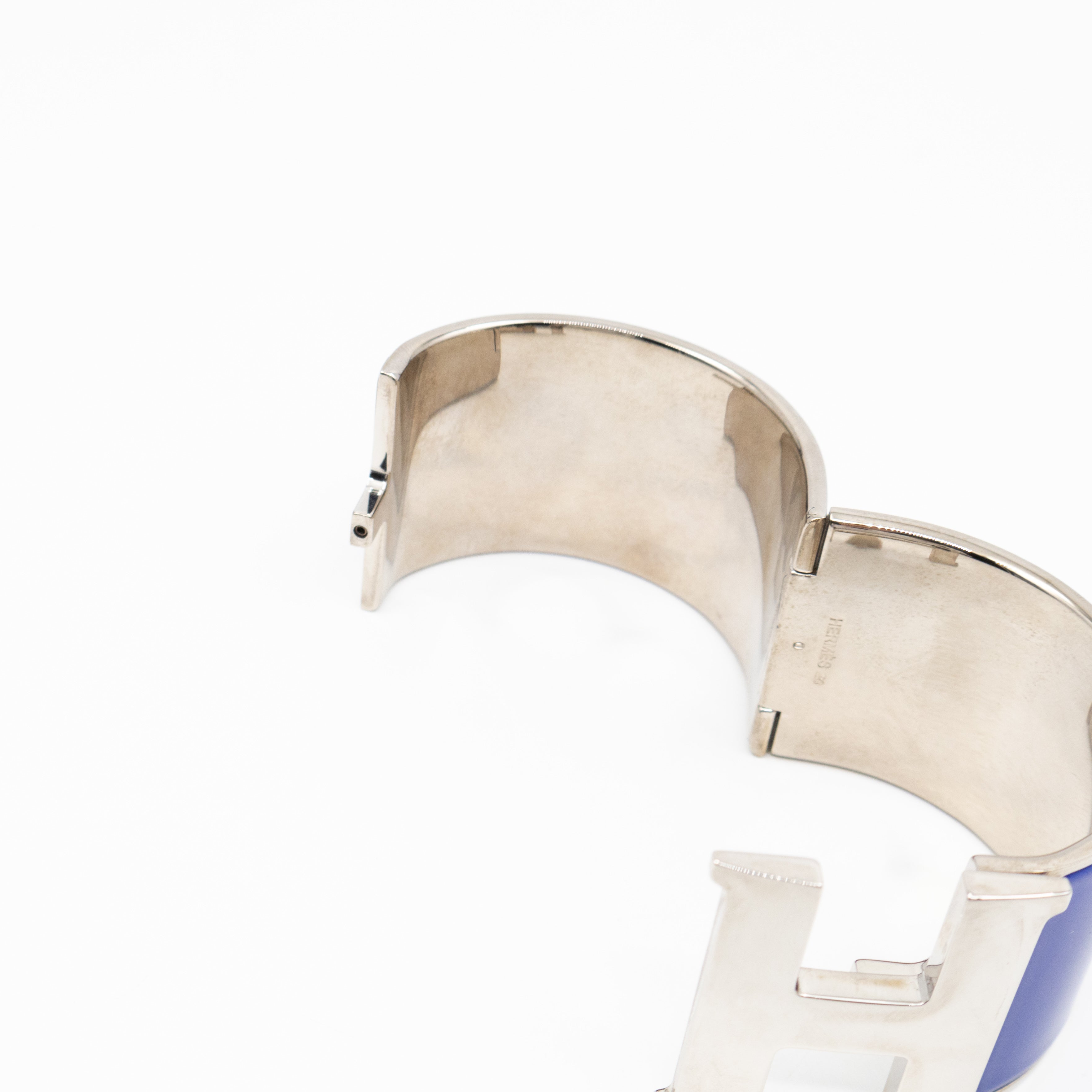 Clic Clac H Extra Wide Bracelet Bleu Electrique Silver
