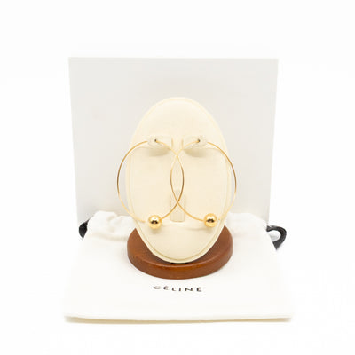 Phoebe Philo Dot Hoop Gold Earrings