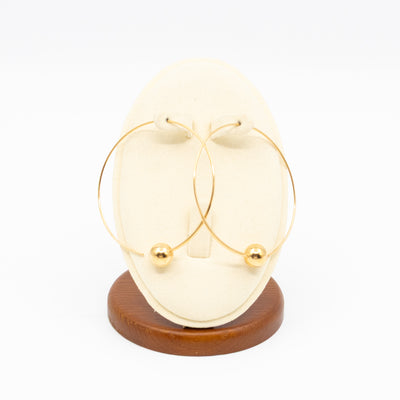 Phoebe Philo Dot Hoop Gold Earrings