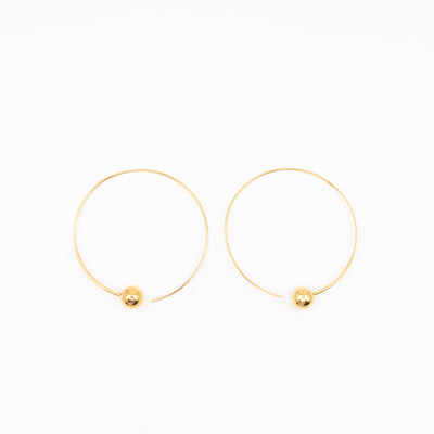 Phoebe Philo Dot Hoop Gold Earrings