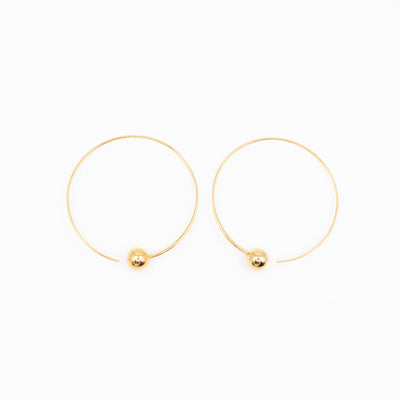 Phoebe Philo Dot Hoop Gold Earrings