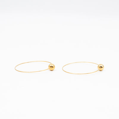 Phoebe Philo Dot Hoop Gold Earrings