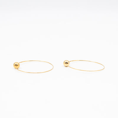 Phoebe Philo Dot Hoop Gold Earrings