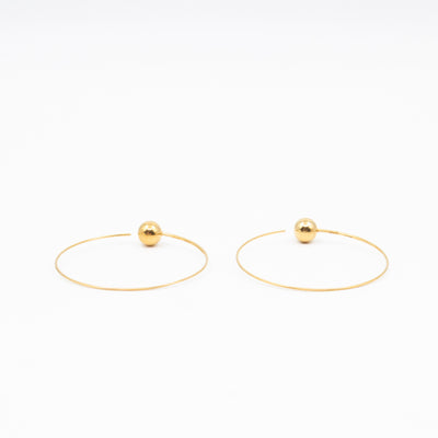Phoebe Philo Dot Hoop Gold Earrings