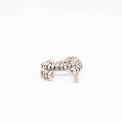 CC Crystal Silver-tone Brooch